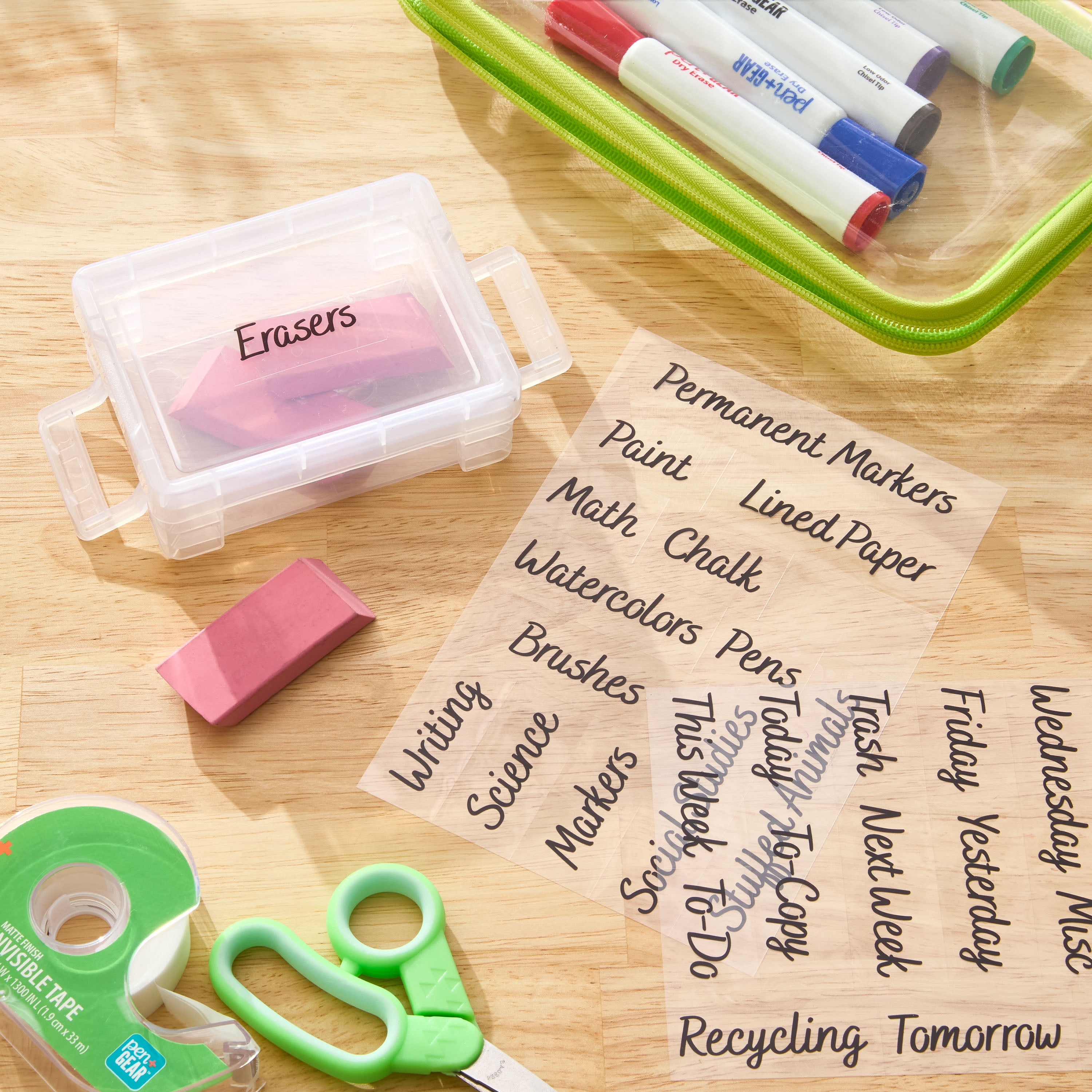 Pen+Gear Transparent Labels for School Supplies & Office Organization