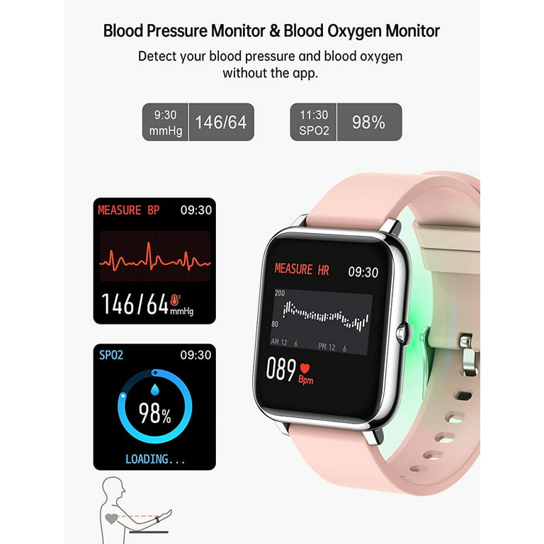 Smart Watch for iOS Android with Answer and Make Call Blood Pressure Monitor  New