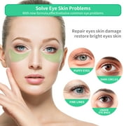BREYLEE Natural Aloe Vera Eye Mask, 30 Pairs, Anti-Wrinkle Face Care for Dark Circles and Puffiness