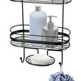 thumbnail image 4 of 3 Tier hanging shower caddy with banded accents, non-slip neck, and suction cups, 4 of 4