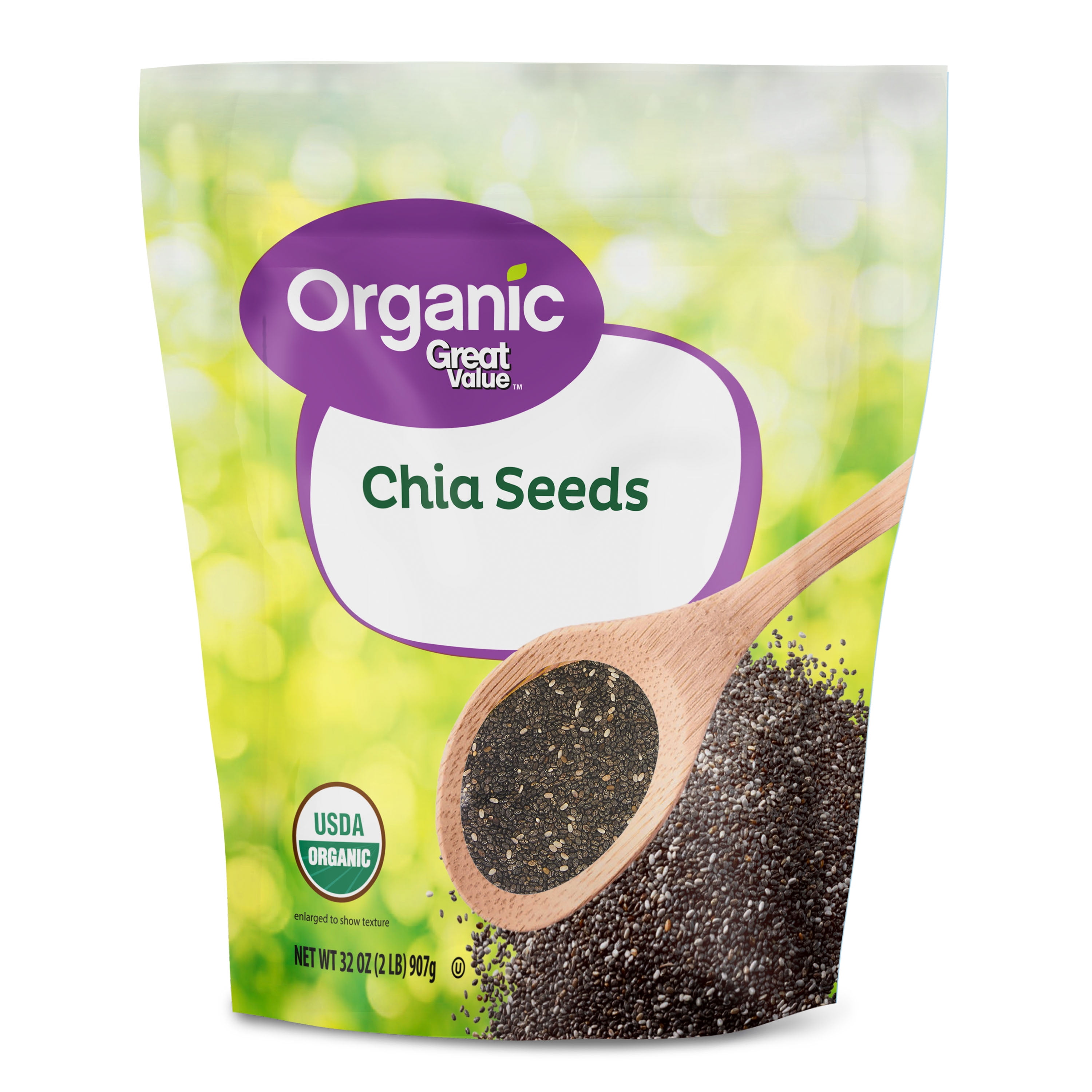 Uitwisseling Chemie pantoffel Great Value Organic Chia Seeds, 32 oz - Walmart.com