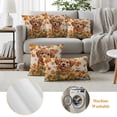 thumbnail image 6 of Orange Cute Dog Outdoor Pillow Covers 20"x20" Set of 2,Waterproof Throw Pillow Covers for Patio Furniture,Fall Pumpkins Maple Leaves Retro Pastoral Decorative Cushion Pillowcases for Garden Sofa, 6 of 9