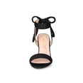 thumbnail image 6 of BLISSFUL STEP Women's Sandals Ankle Tie Back Open Toe Block Heels Black 9.5, 6 of 8