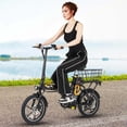 thumbnail image 2 of Goplus Vélo Pliant 16 Pouces avec Panier Arrière 650 W Moteur Sans Balais Écran LCD 42V 10.4Ah UL2849, 2 of 10