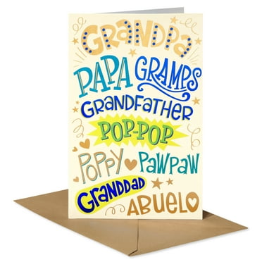 American Greetings Father's Day Card for Grandfather from Kids (Loving Nicknames)