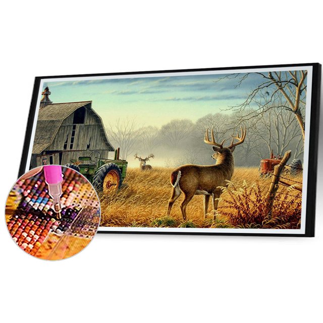 Cuadros Decorativos Antelope Farm 5D DIY Diamond Painting Kits Full Square Drill Wall Decor Crafts Ehuebsd embutido en tela