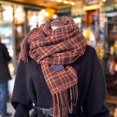 thumbnail image 3 of Splozh Scarf for Women Winter Warm Women Winter Tartan Scarf Ladies Warm Blanket Pashmina Shawl Brown,One Size, 3 of 4