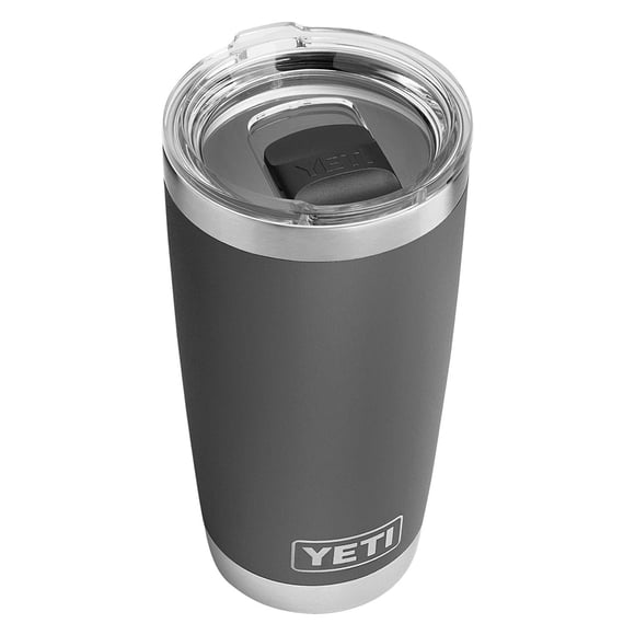 Vaso YETI Rambler de 20 oz, acero inoxidable, aislado al vacío con tapa MagSlider, carbón