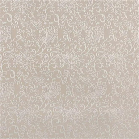 Contemporary Floral Fabric - Designer Fabrics B605 54 in. Wide Beige, Contemporary Floral Jacquard Woven Upholstery Fabric