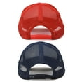 thumbnail image 3 of DALIX Solid Blank Trucker Hats Caps (2 for 1 Deal) in Red and Navy Blue, 3 of 7