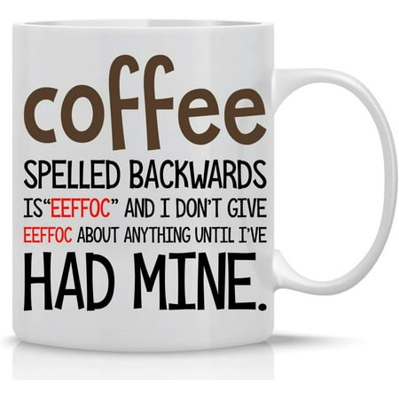 

Eeffoc Is Coffee Spelled Backwards As I Dont Give Eeffoc Mug- Perfect Office Mug Sarcastic Cup Funny Mugs For Women Men Boss Coworker Employee Boss - 11oz Coffee Mug and Tea Cup - By CBT Mugs