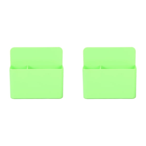 1-4PC Pen Holder Strong Storage Container Dry Erase Marker Holder with Generous Compartments for Whiteboard Refrigerator Locker Office Supplies 4.7x1.5x4inch