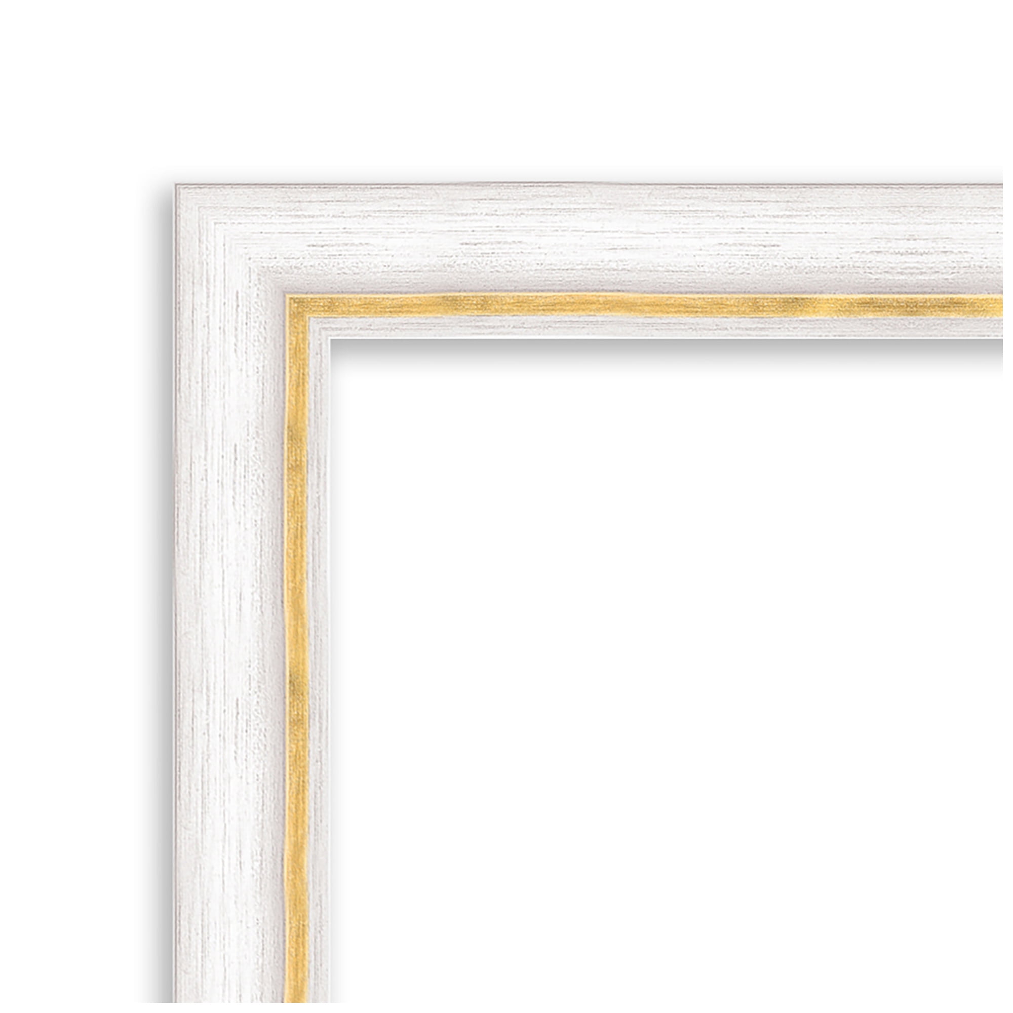 Amanti Art Grey Cork Board Wood Framed Morgan White Gold Bulletin Board 26 in. x 18 in.