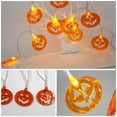 thumbnail image 2 of Halloween String Lights 8 Modes Battery Powered LED Pumpkin Lights String 9.8FT/3M Halloween Lights Outdoor Cloth Ghost, 2 of 7