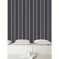 thumbnail image 2 of Galerie Wallcoverings  Smart Stripes 2 Formal Stripe Vinyl on Non-Woven Matte Wallpaper Roll 33 feet x 21 inches - Blue/Brown, 2 of 5