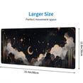 thumbnail image 2 of Stars Moon Mouse Pad Clouds Night Starry Sky Fantasy Large Gaming Mouse Mat with Stitched Edges,Non-Slip Waterproof Rubber Base Mous Mat Office Computer Keyboard Laptop Home 31.5x11.8 Inch, 2 of 6
