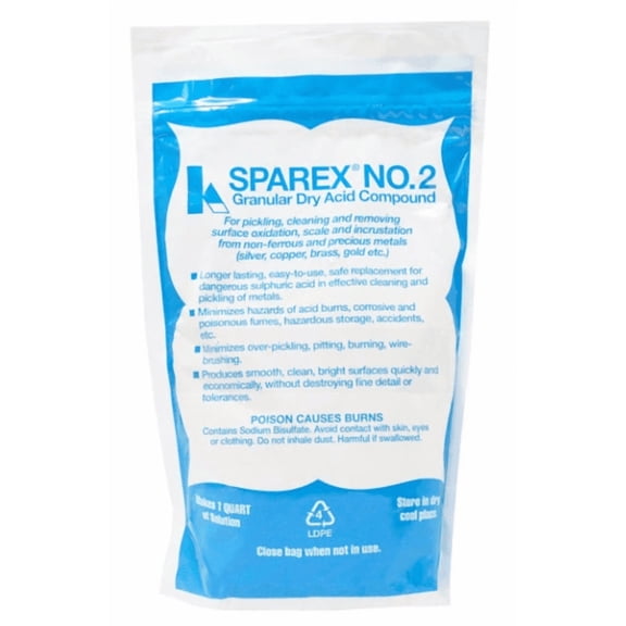 10 Oz No 2. Sparex Granular Dry Acid Compound Jewelry Making Metal Picking Cleaning Oxidation Removal - SOLD-0047