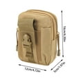 thumbnail image 2 of PPgejGEK 2-Pack Outdoor Military Tactical Waist Bag, 16x12x5cm/6.3x4.7x2in, MOLLE Compatible Belt Pouch for Phone GPS and Essentials, 800D Fabric, 2 of 5