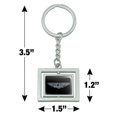 thumbnail image 4 of Top Gun: Maverick Logo Spinning Rectangle Chrome Plated Metal Keychain Key Chain Ring, 4 of 4