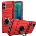 thumbnail image 6 of Elegant Choise Case for Moto G 5G 2024 Heavy Duty Rugged Phone Cover with Flip Card Slot and Kickstand, Red, 6 of 13