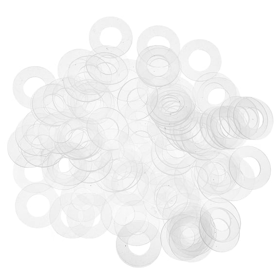 BESTYASH 100Pcs Transparent PVC Flat Washers Hard Plastic Insulation for Electronics and Hardware