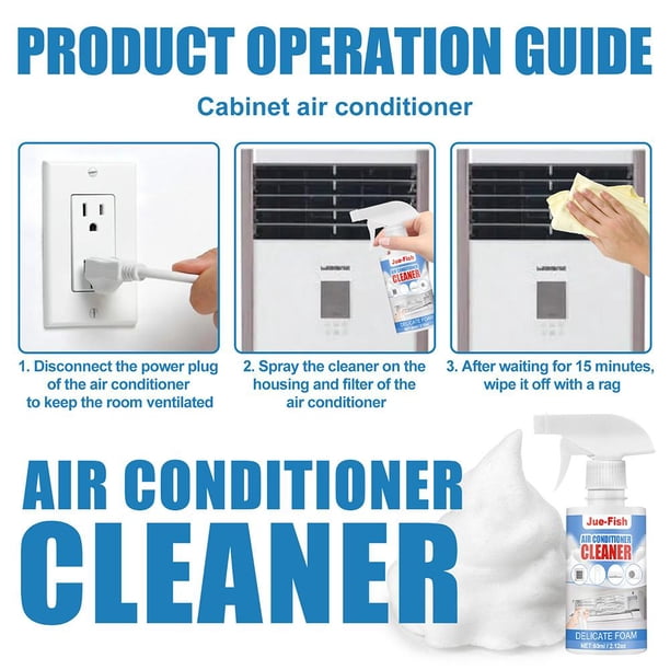 Limpiador de aire acondicionado de 60 mldesodorante de limpieza en aerosol de espuma para oficina en casa Wdftyju Para estrenar