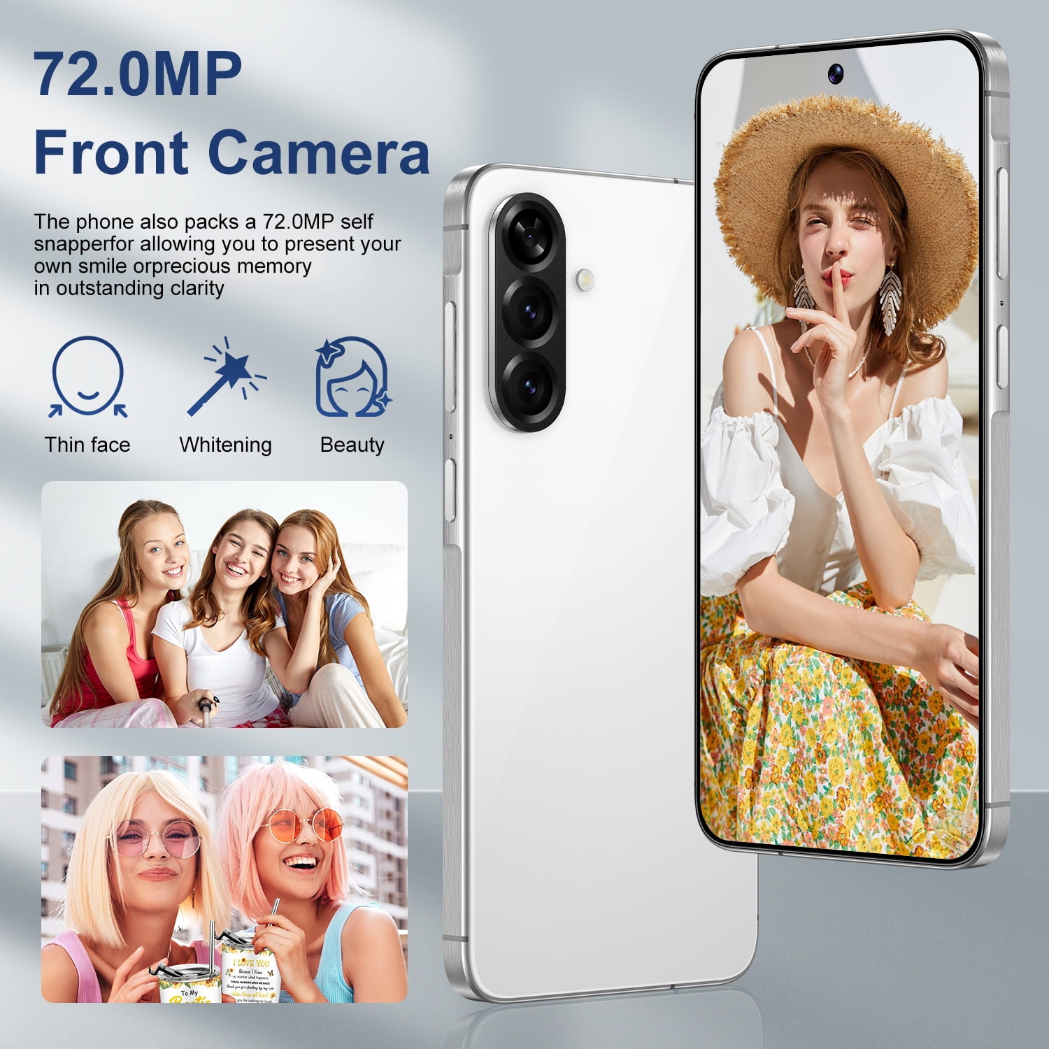 A56 5G Unlocked Android Smartphone, 7.3" HD Display, 16GB RAM + 1TB Storage, 108MP Camera, 8000mAh Long-Lasting Battery, Snapdragon 8 Gen 3, Dual SIM