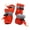 Orange red, variant on YIGSECU 2 Pair Dog Socks Feet Cover Pet Winter Shoes SkidProof Soles Outdoor Booties