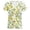 Yellow, variant on Womens Lemon Fruit Graphic T Shirt All Over Summer Leaves Print V Neck Short Sleeve Tee Tropical Botanical Vacation Tops