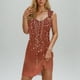 thumbnail image 1 of Camisón de poliéster para mujer, vestido de tirantes con cuello en V y botones para vacaciones de primavera y verano., 1 of 6