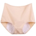 thumbnail image 1 of dianhelloya Women Casual High Waist Menstrual Period Leak Proof Underwear Cotton Briefs, 1 of 8