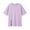 Light Purple, variant on lnmuld Girls Solid Color Long Sleeve Split Hem Tee, Casual Daily Top Size:9-10 Years