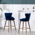 thumbnail image 2 of Polyester Material - Wingback and Stitched Back - Outdoor Bar - Set of Two Bar Stools, 2 of 7