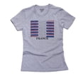 thumbnail image 1 of France Baseball Classic - World Vintage Bats Flag Women's Cotton Grey T-Shirt, 1 of 2