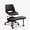 PU | black, variant on Ergonomic Cross-Legged Accent Chair – Wide Criss Cross PU Leather Seat, 360° Swivel, Adjustable Height, High Lumbar Support, Sturdy Steel Base, Meditation, Yoga & ADHD, with Wheels – Grey