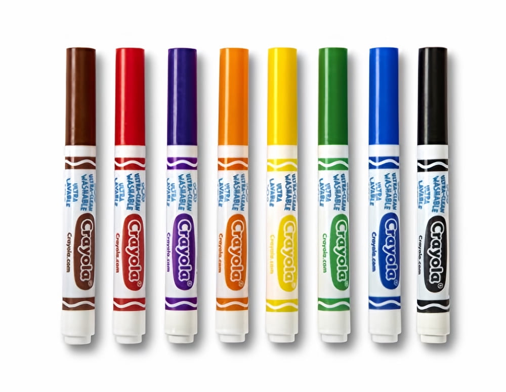 Crayola Classic Colors Washable Waterbased Markers, 8 Count (Pack Of 6)