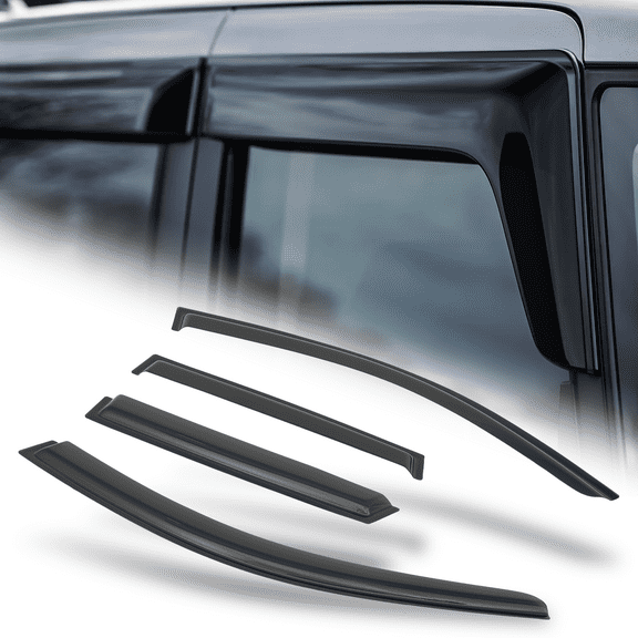M-AUTO 4Pcs Tape-on Window Visor Sun Guard Vent Wind Deflector for 1992-2000 Mitsubishi Montero