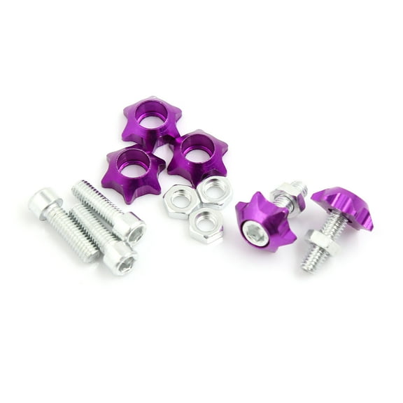Unique Bargains Cars Motorcycle Stars Shaped License Plate Bolts Screws Decor 6mm Dia 5 Pcs