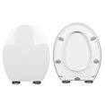 thumbnail image 2 of Injueey Tapa de inodoro TureClos, asiento de plástico grueso, tapa Universal de bajo nivel de ruido con tornillos de base Juegos de accesorios de baño Injueey HA002693-00B, 2 of 6