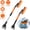 Orange, variant on Moclever 3 in 1 Windshield Ice Scraper Extendable Car Snow Removal Tool Telescoping Car Broom Snow Shovel Automobile Frost Removal, Blue