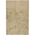 thumbnail image 3 of After Agostino Carracci 11x14 Black Modern Framed Museum Art Print Titled - Adoration of the Shepherds, 3 of 5