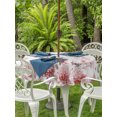 thumbnail image 4 of Outdoor Tablecloth with Umbrella Hole Zipper Pink Hydrangea Round Tablecloth 54" Waterproof Outside Table Cloth Farm Florals Butterflies Botanical Flowers Patio Table Cover Tablecloths for Picnic, 4 of 8