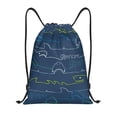thumbnail image 1 of Xecao Shark Pattern Sports Drawstring Backpack - String Swim Gym Bag with Wet Proof Pocket for Women&Men-Small, 1 of 6
