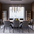 thumbnail image 2 of 31446-043 Eurofase Lighting Santana Linear Chandelier 18 Light - 10 Inches Wide by 20 Inches High-Antique Brass Finish, 2 of 5