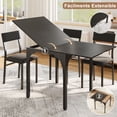 thumbnail image 4 of Comedor Extensible 4–6 Personas con Mesa Ajustable y 6 Sillas – Diseño Moderno, Estructura Metálica Asientos Acolchonados convertible de 75 cm a 150 cm, 4 of 8