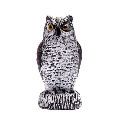 Waterproof Easy Instal Lifelike Unique Owl statue Simulation animal Bird repellent Outdoor decoration C