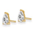 thumbnail image 2 of Auriga Fine Jewelry 14K Yellow Gold 5.85x3.0mm Pear-cut Lab Grown Diamond Stud Earrings For Women (Clarity -VS, Color -DEF), 2 of 5