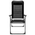 thumbnail image 4 of Patiojoy 4PCS Outdoor Patio Folding Dining Chairs with Reclining Backrest and Headrest Black, 4 of 6