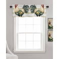 thumbnail image 3 of Sage Green Rooster Kitchen Valances for Windows Farmhouse Linen Window Valance Curtain for Living Room Window Treatment Vintage Animals Wooden Watercolor Valance Rod Pocket Topper Drape, 42 x 18 Inch, 3 of 6