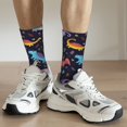 thumbnail image 6 of Vsdgher Cartoon Dinosaur Crew Socks for Men & Women, Breathable Casual Athletic Ankle Socks, 6 of 6
